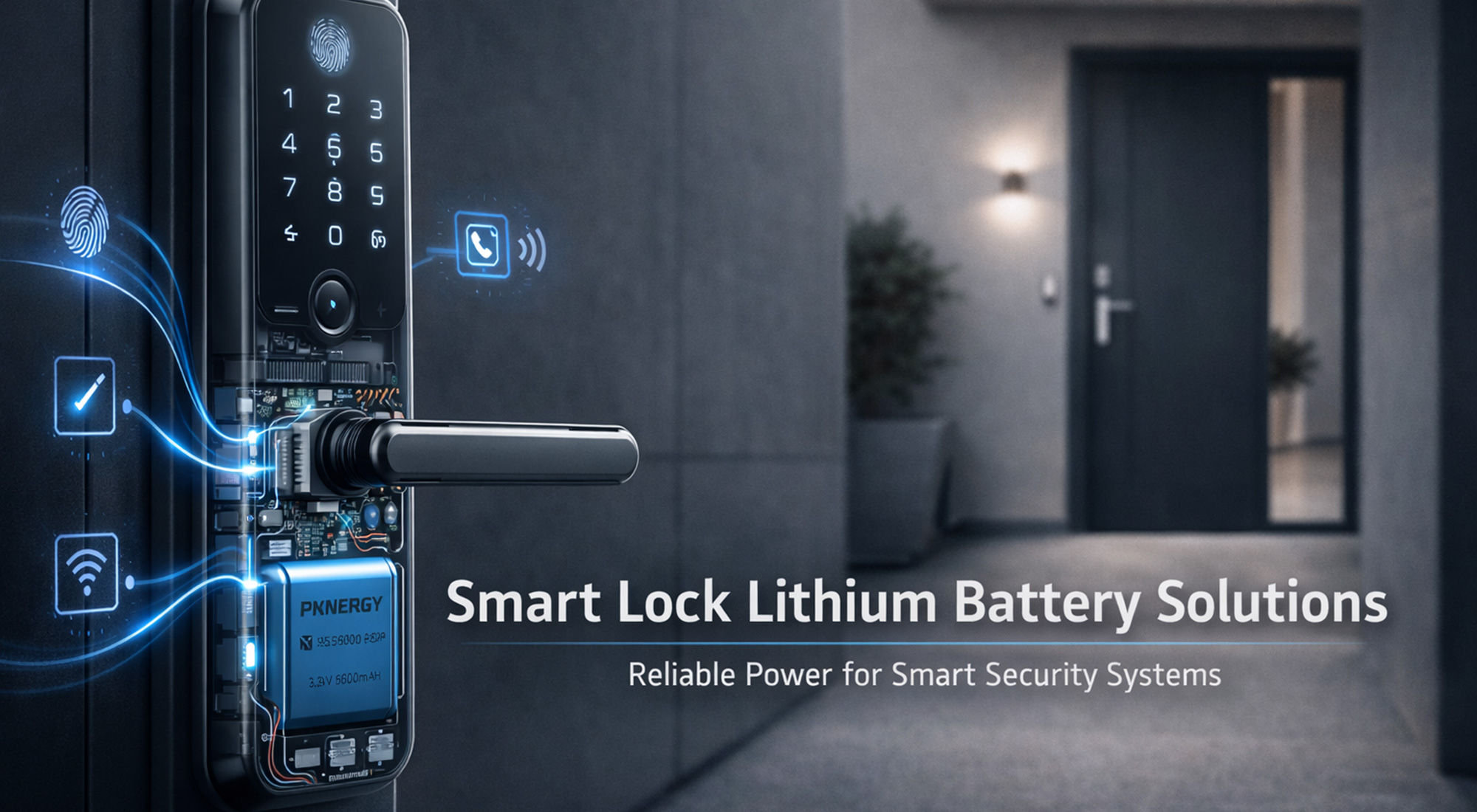 Custom 3.7V 6000mAh Li-ion Battery Solution for Smart Locks