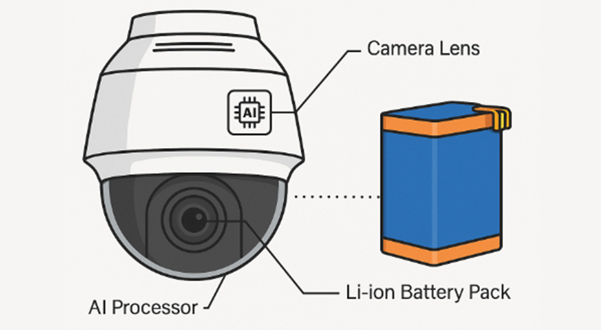 Lithium-Ion Battery Solutions for AI Cameras | Custom Power for Smart Surveillance