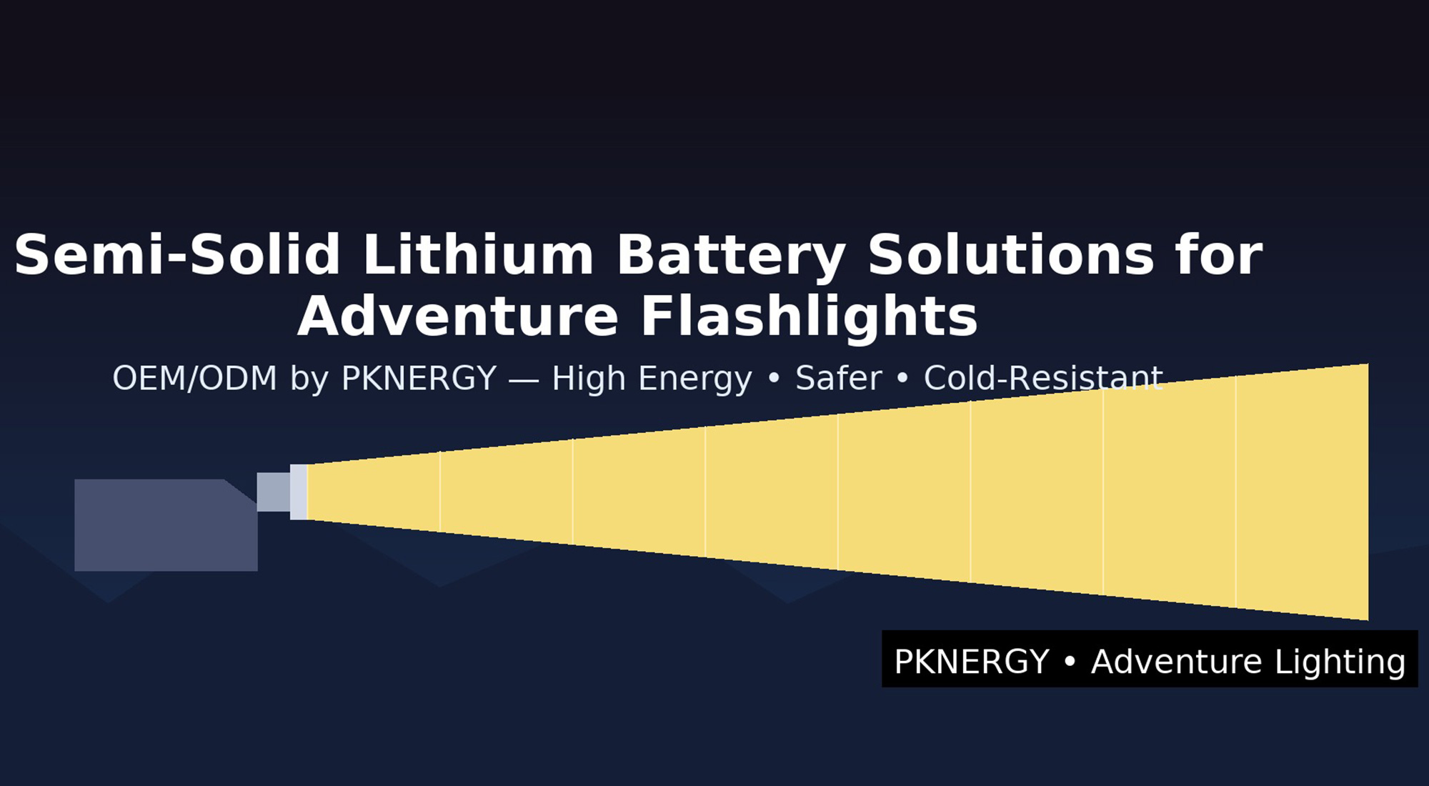 Semi-Solid Lithium-Ion Battery Solutions for Adventure Flashlights | OEM/ODM Support