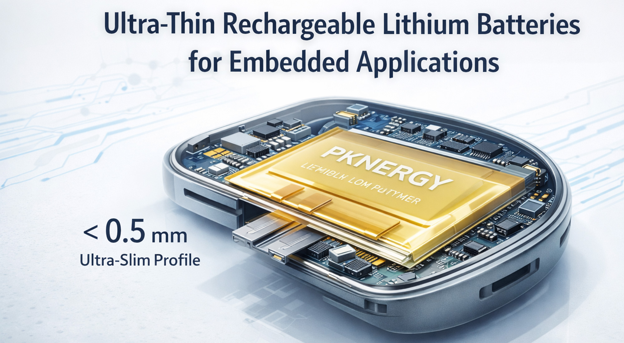 Ultra-Thin Rechargeable Lithium Batteries for Embedded High-Safety Applications