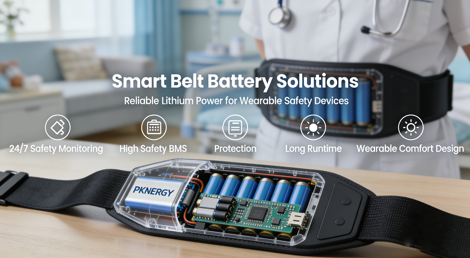 Smart Belt Safety Protection — Reliable Battery Solutions by PKNERGY